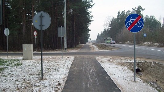 leaving the road for bicycles